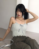 Horon Ribbon Cable Knitwear Sleeveless Top