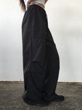 [A/M]Miran Nylon String Pintuck Wide Pants