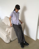 Muse Basic Rollup Rollup Cotton Short-Sleeved Shirt