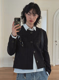Weasel round tweed jacket