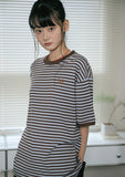 Cat Stripe Ringer Tee