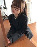 Yubil Button Collar Pocket Blazer Jacket