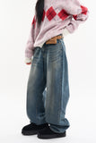 Owon cat sand wide denim pants