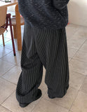 [unisex] Danes Stripe Banding Wide Pants