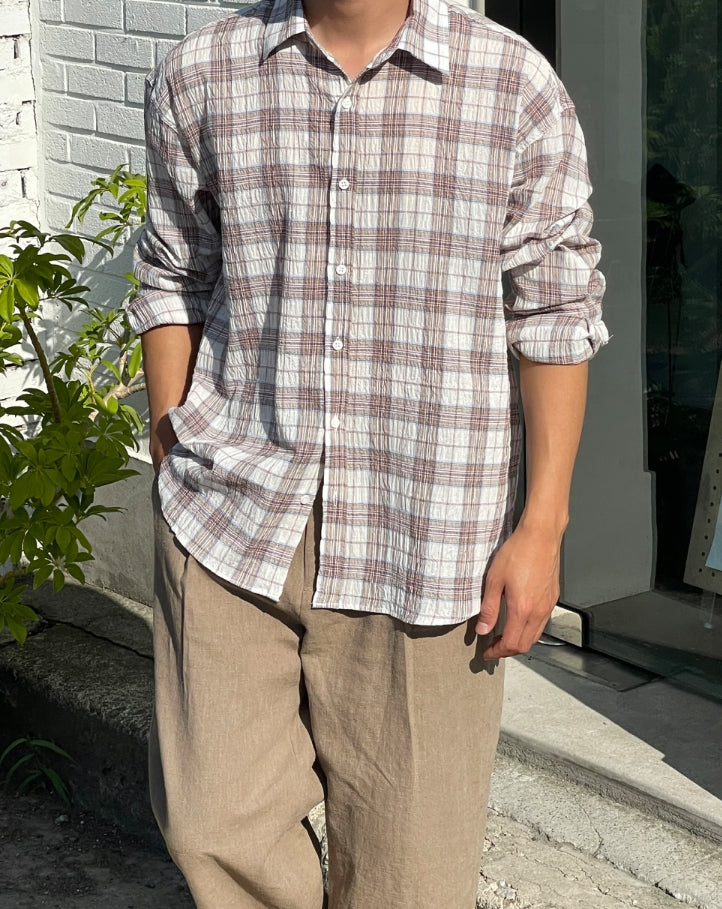 【MODERNIF】Haon Check Shirt modernif (モダンイフ) - ハオンチェックシャツ / Haon Check