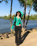 More Belted Low Bootcut Pants