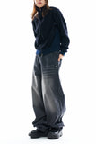 Binen teen brush balloon denim pants