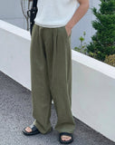 Cooling Linen Two-Tuck Wide Pants