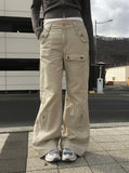 Dudu Cut Pocket Cotton Bootcut Pants