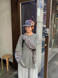 Haslin Stripe Layered Over Long Sleeve Tee