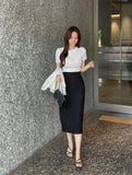 Tory Round Ribbed Span Short Sleeve T-shirt