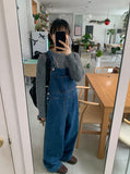 Uchiko denim suspender pants