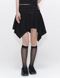 Unbalanced flow mini skirt