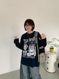 [unisex] Jeldy Printed Over Knit Long Sleeve T