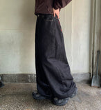 Tentin Adjust Raw Denim Wide Pants