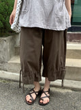 [BAONHAUS] Loenin Cotton Strap Bermuda Pants