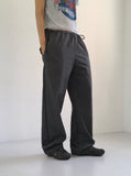 Kumo Side Ribbon Checkered Linen Pants