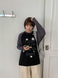 Stelline Star Color Matching Raglan Long Sleeve Tee