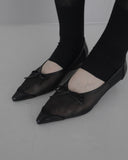 1209 Mesh Stiletto Flat Shoes (3 cm)