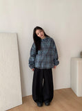 [unisex] Canber Check Hood Windbreaker