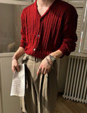 Falling belted wide slacks