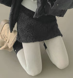 Dia Embroidered Hole Point Thick Span Winter Cotton Stockings