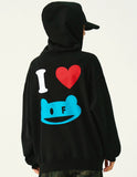 [UNISEX]I LOVE OF Hood Zip-Up