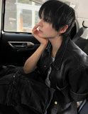 Patch Square Washing Denim Shirt