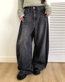 [MADE] N-T Stud Pocket Balloon Fit Washed Denim Long Pants