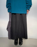 [BAONHAUS] Dinger Banding Dot Long Skirt