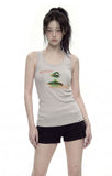 MIDNIGHT Solid Mango Sleeveless