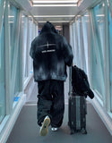 Unisex Tie Dye Over Hooded Zip Up