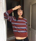 [Wool 20] Rican Stripe Wool Round Knitwear
