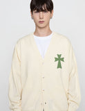 DOT CROSS Embroidered Knit Cardigan