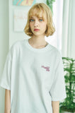 Heart Monkey Embroidery Short Sleeve T-shirt