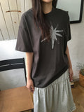 [unisex] Yuhika Star Patch Over Short Sleeve Tee