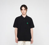 Clover Smile Embroidery Pique Short Sleeve T-shirt