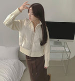 Pong Pong Thick High Neck Slim Knit Padding