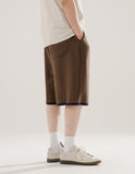 Flash Summer One-Tuck Color Matching Half Pants
