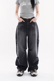 Milo snap wide denim pants