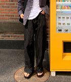Pleated Wide Denim Pants