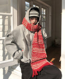 Choky Stripe Wool Muffler