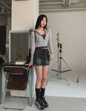 Kaeti Incision Denim Skirt Pants