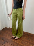 Desen Color Straight Cotton Pants