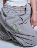 Front TRIPLE CROSS Embroidered Training Pintuck Wide Pants
