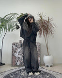 Hollen denim washed over hoodie
