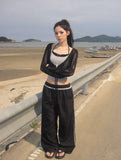 Berin Short Vintage Mesh Knit Cardigan