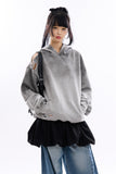Groovy cut out dirty washed hoodie