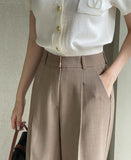 Hien Pin Tuck Span Wide Slacks