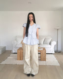 Mudin Two Way Wide Back Banding Cargo Pants